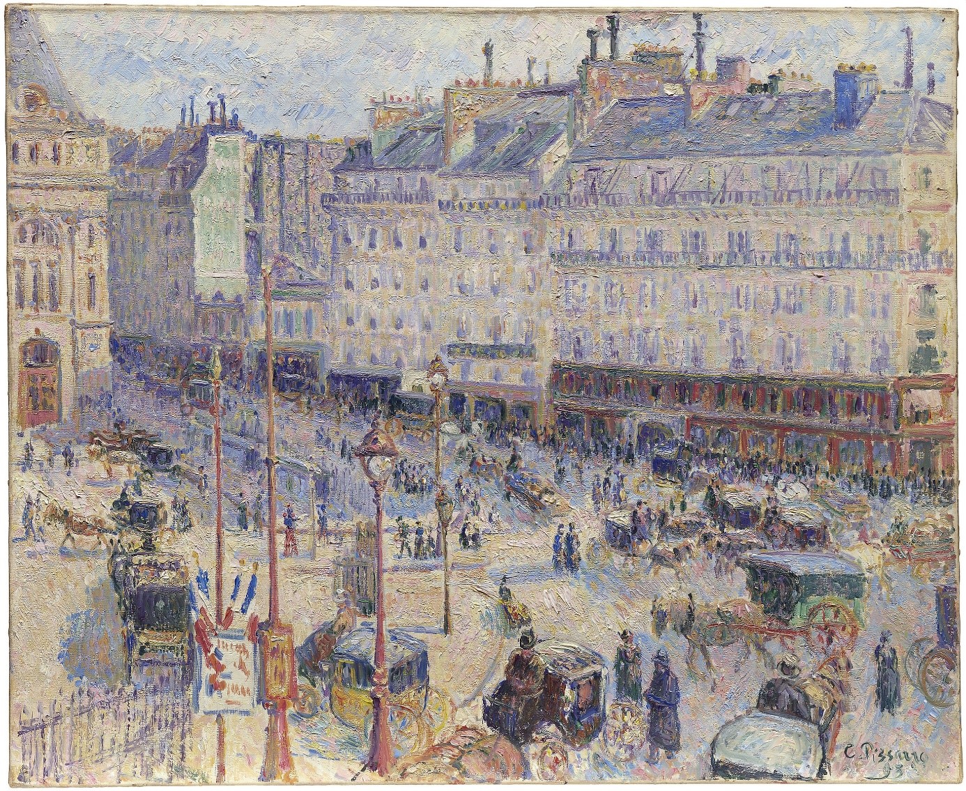 Camille Pissaro – La Place du Havre – Paris – 1893 Huile sur toile