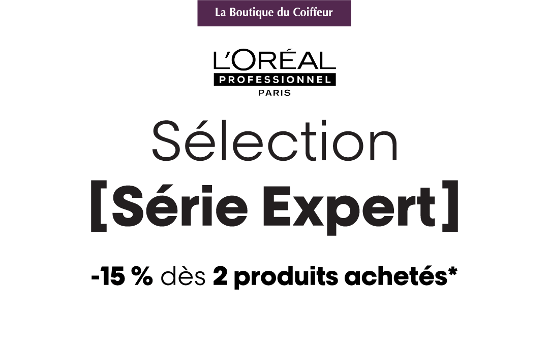 Obtenez -15% dès 2 produits achetés parmi les best-sellers L'Oréal Professionnel à La Boutique du Coiffeur !