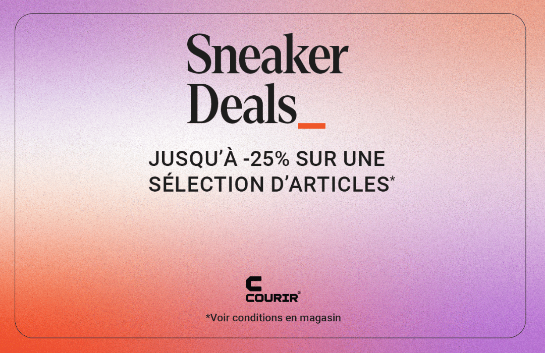 Jusqu'à -25% sur une sélection d'articles dans votre boutique Courir !