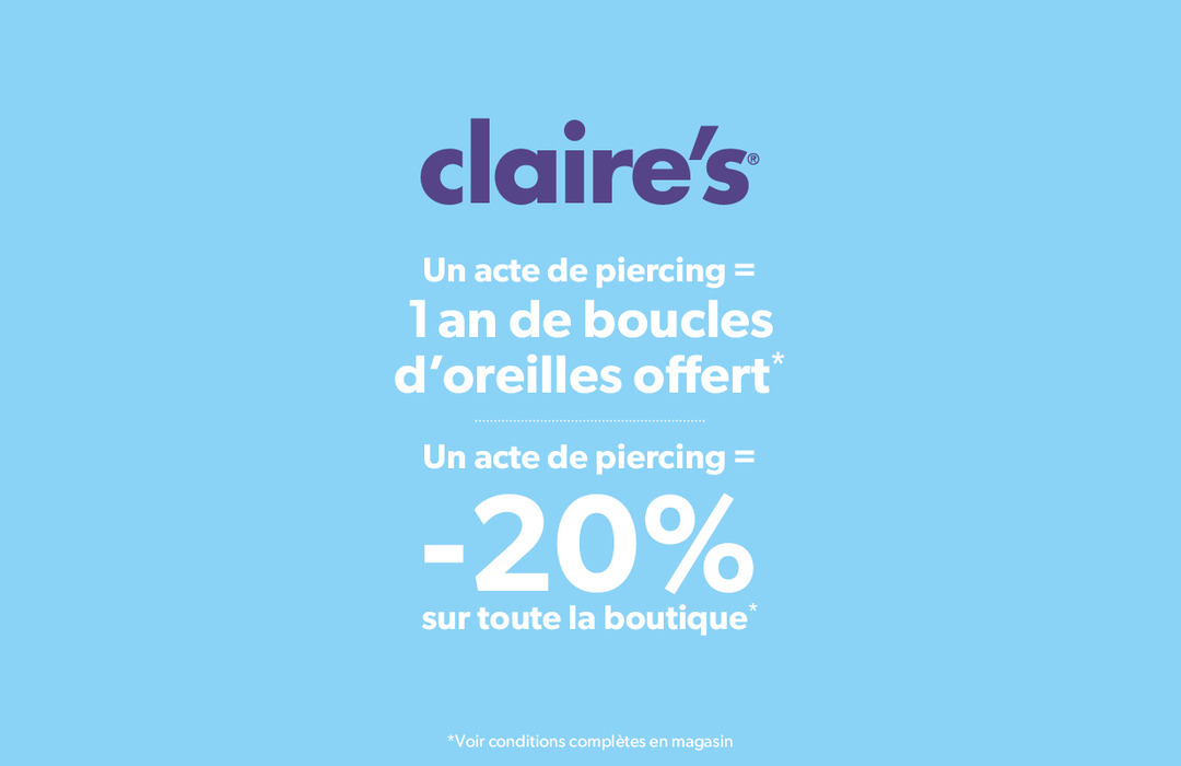 Offre claire's val thoiry pay de gex