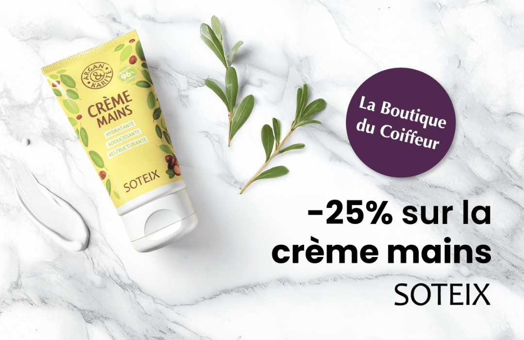 Profitez de -25%* sur la crème mains SOTEIX, le chouchou de cet hiver à La Boutique du Coiffeur !