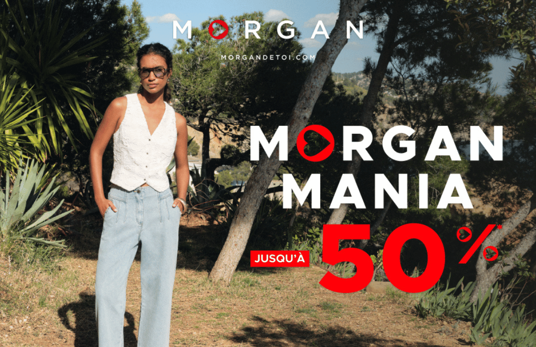 Jusqu’à -50% sur une sélection d’articles* dans votre boutique Morgan !